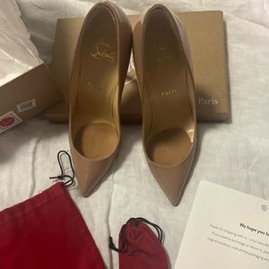 Christian Louboutin Pigalle Follies 100 Nude Patent